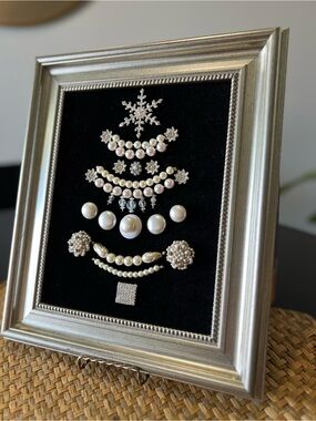 Upcycled vintage Jewelry Art